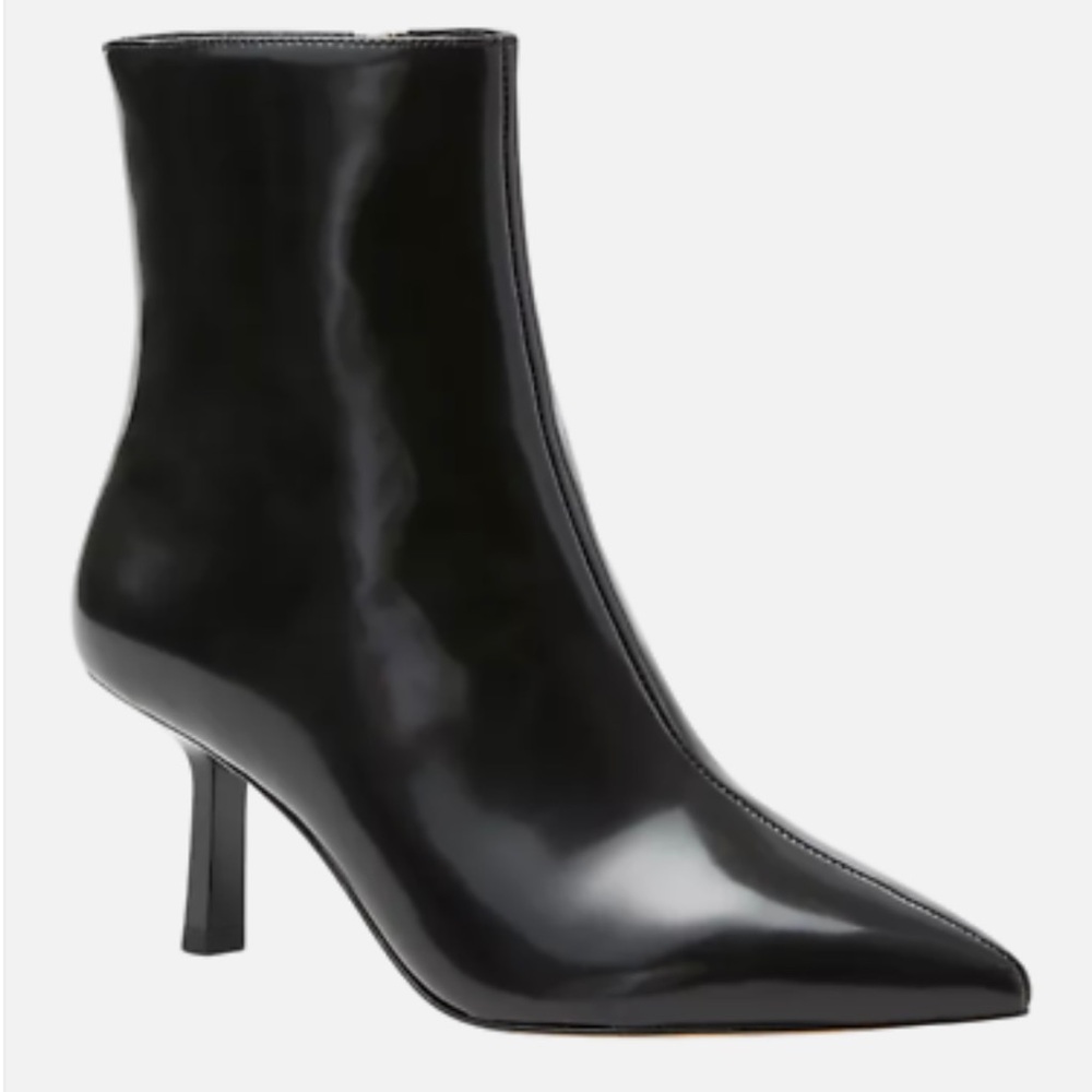 Ann Taylor Sculptural Heel Box Leather Bootie - Missy